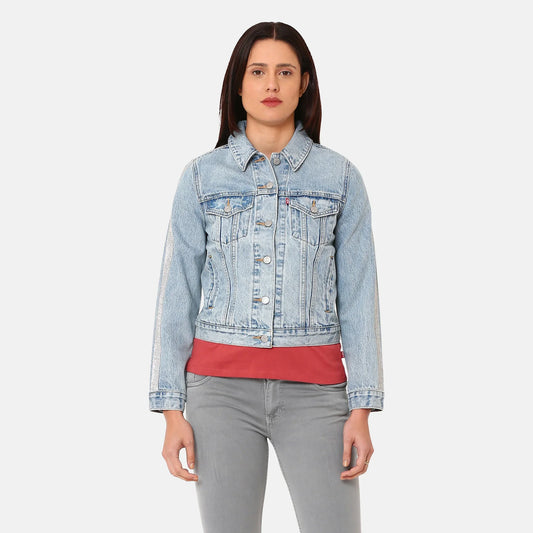 LEVI’S® WOMEN'S ORIGINAL TRUCKER JACKET - LIGHT INDIGO - FLAT FINISH