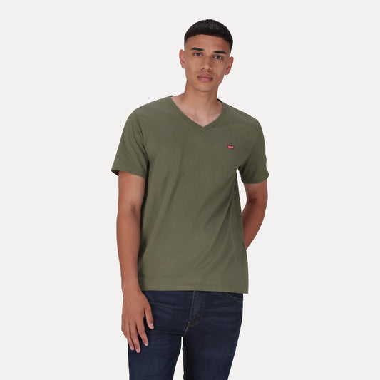 LEVI'S® MEN'S ORIGINAL HOUSEMARK V-NECK T-SHIRT - GREEN