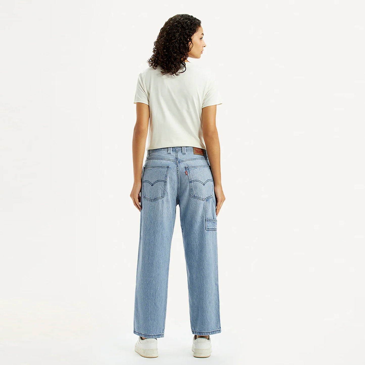 LEVI'S® WOMEN'S BAGGY CARPENTER  JEANS - LIGHT INDIGO - WORN IN