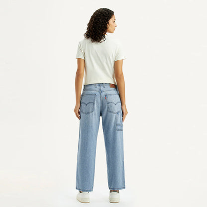 LEVI'S® WOMEN'S BAGGY CARPENTER  JEANS - LIGHT INDIGO - WORN IN