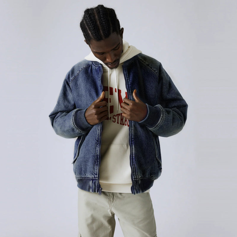 LEVI'S® MEN’S FILBERT FLIGHT JACKET - MED INDIGO - WORN IN