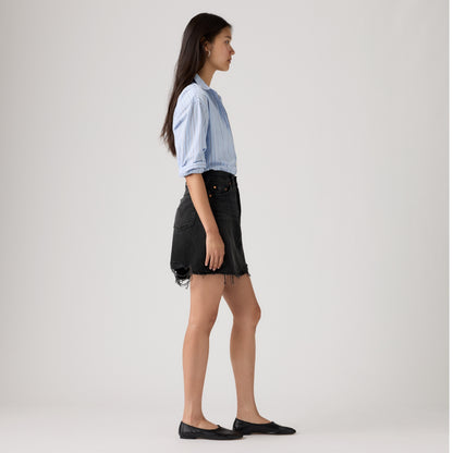 LEVI'S® WOMEN'S DECONSTRUCTED SKIRT - MED INDIGO - WORN IN