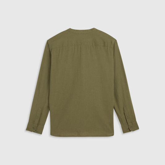 LEVI'S® MEN'S BANDED COLLAR 1 POCKET SHIRT - GREEN