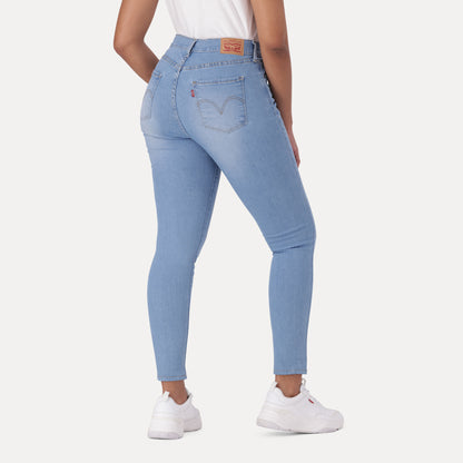 LEVI'S® CURVY HIRISE SUPERSKINNY  - LIGHT INDIGO - WORN IN