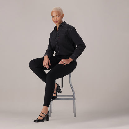 LEVI'S® WOMEN'S CURVY SUPER SKINNY  - BLACK