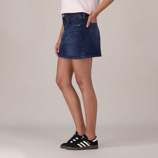 LEVI’S® WOMEN'S ICON SKIRT - DARK INDIGO - WORN IN