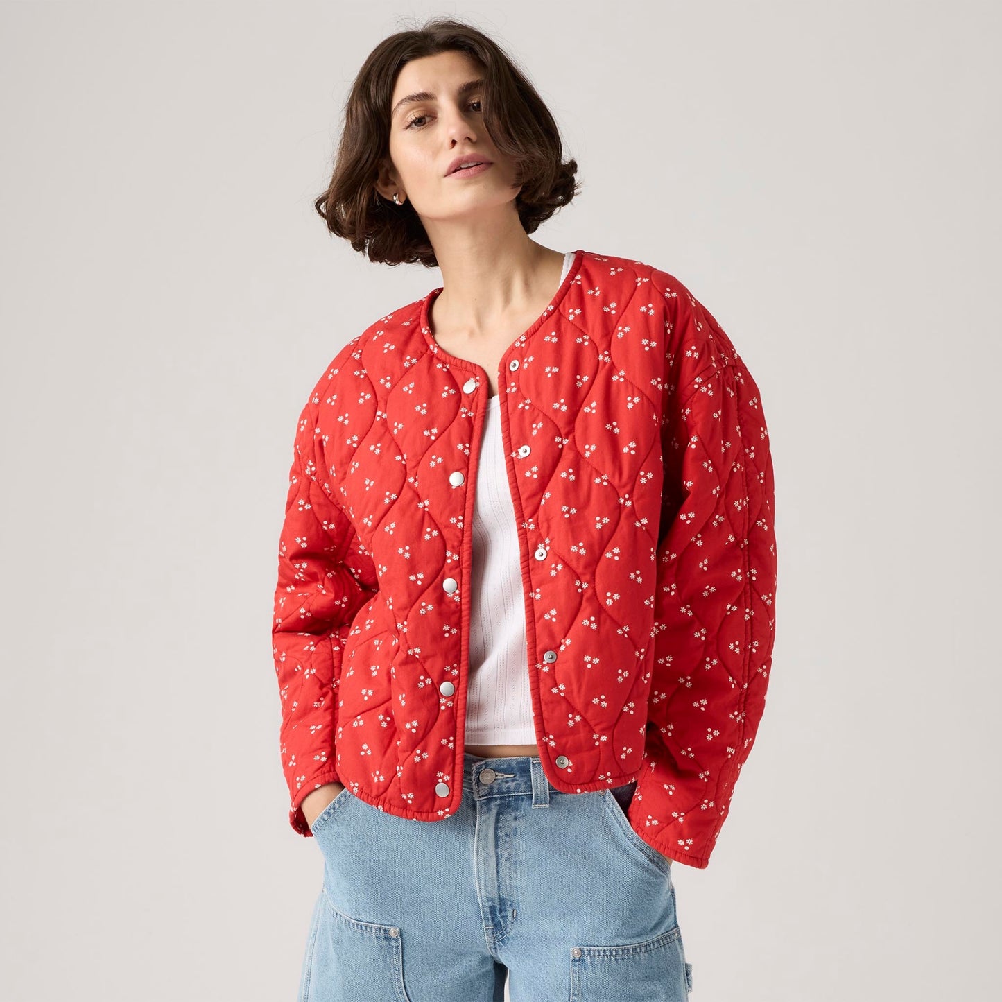 LEVI'S® WOMEN'S JOSIE QUILTED LINER JACKET - RED