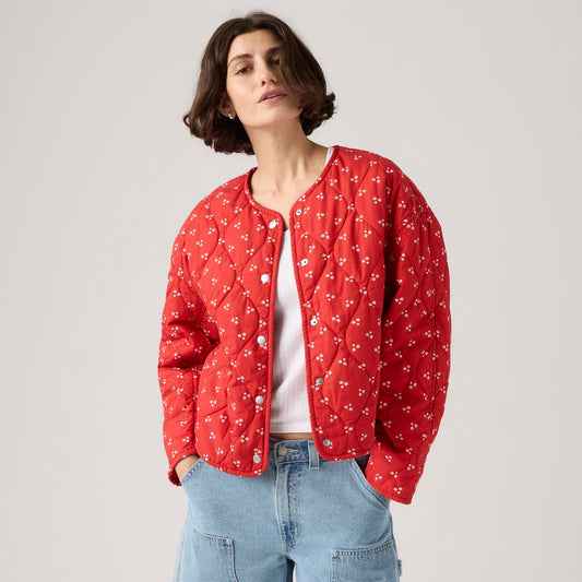 LEVI'S® WOMEN'S JOSIE QUILTED LINER JACKET - RED
