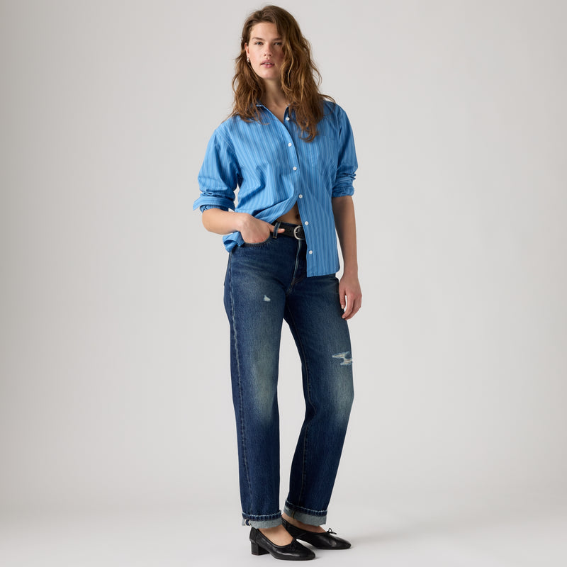 LEVI'S® WOMEN'S 501® '90S JEANS - MED INDIGO - WORN IN