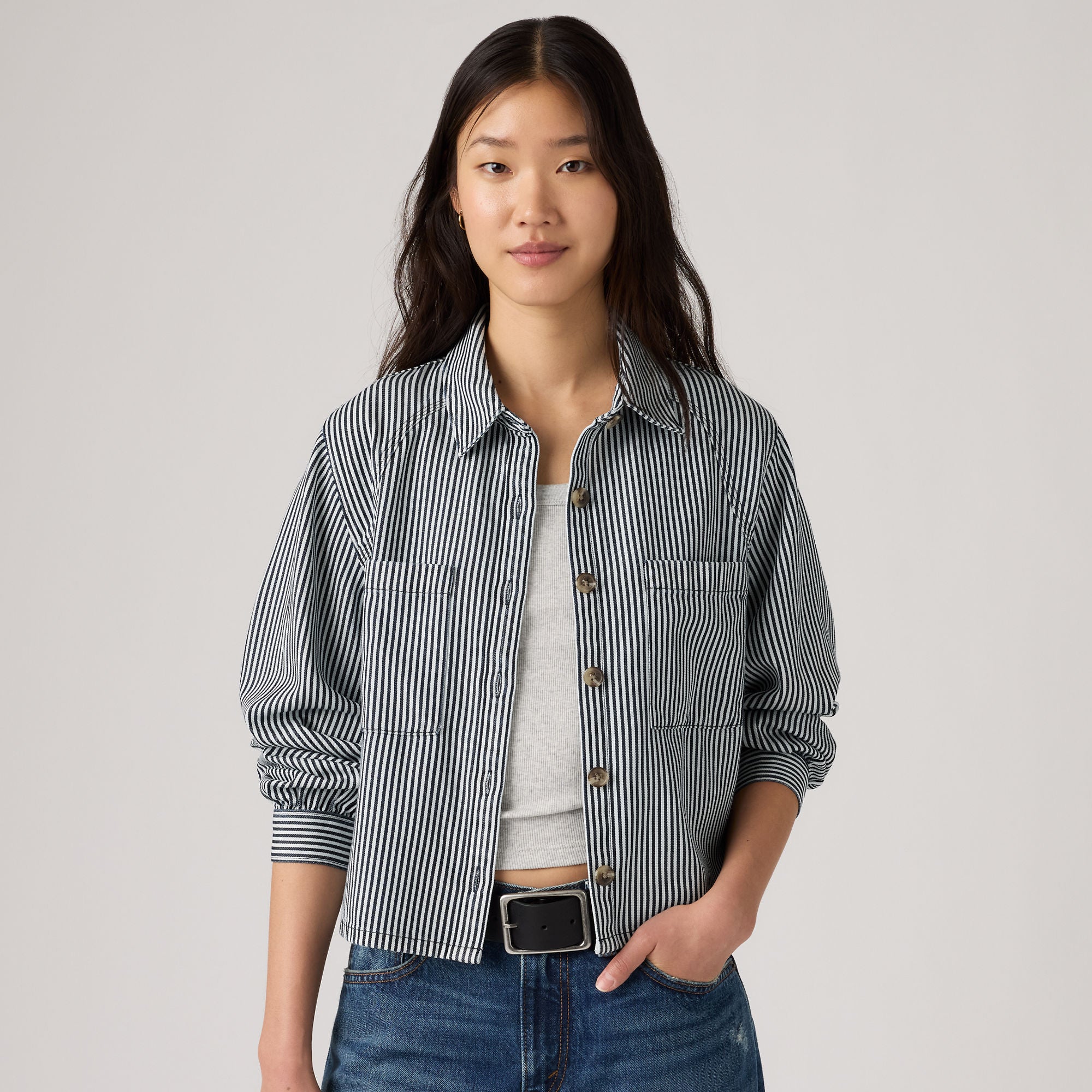 LEVI'S® WOMEN'S TINI LONG-SLEEVE UTILITY SHIRT - MULTI-COLOR