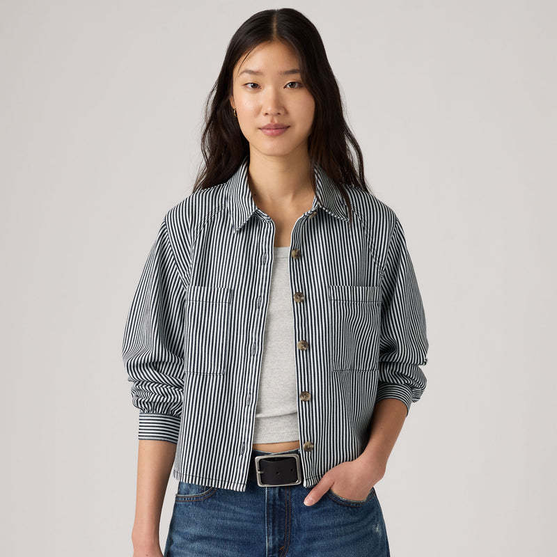 LEVI'S® WOMEN'S TINI LONG-SLEEVE UTILITY SHIRT - MULTI-COLOR