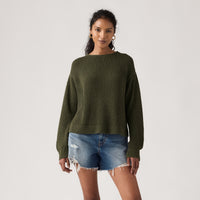 LEVI'S® WOMEN'S LAETITIA BOUCLE SWEATER - GREEN
