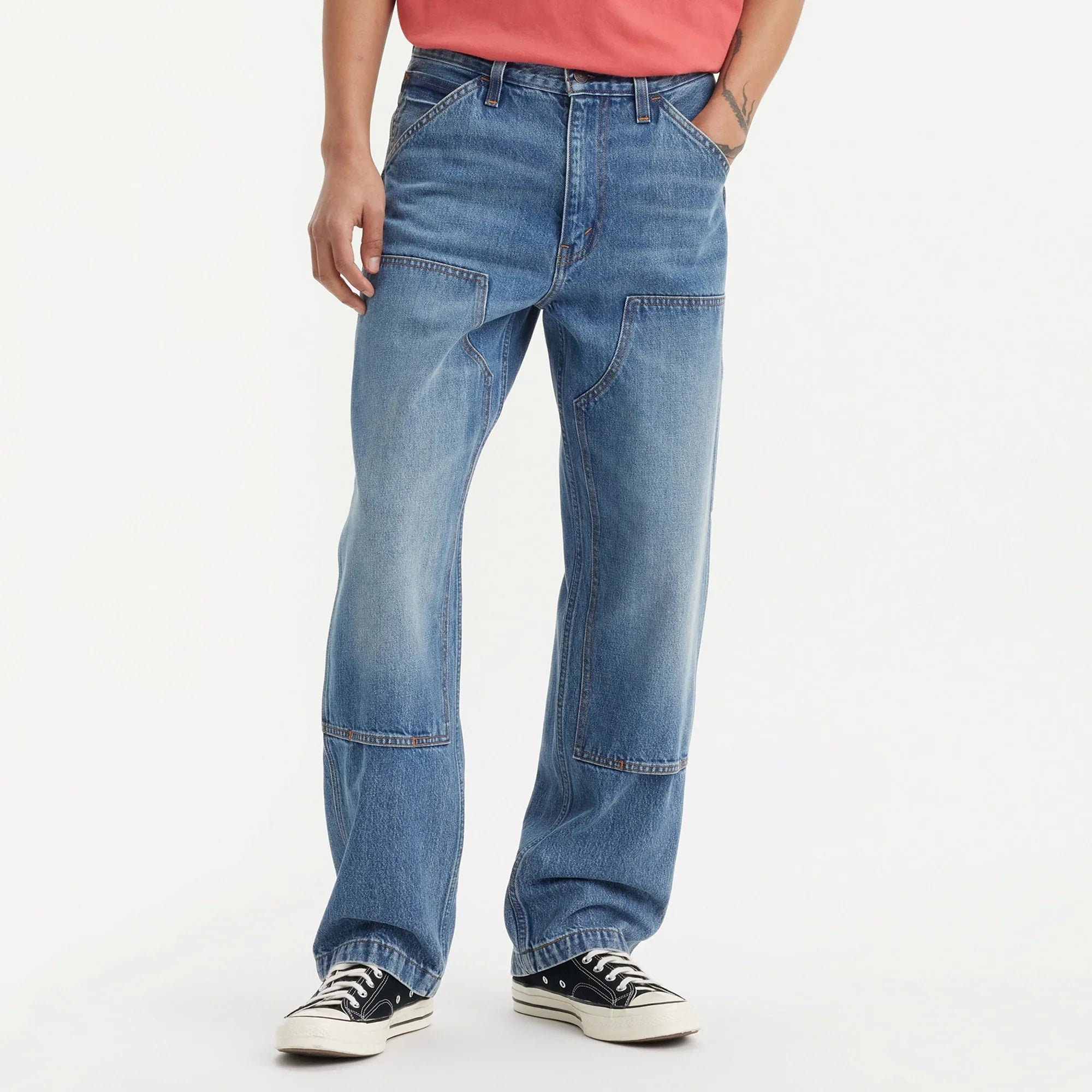 LEVI'S® MEN'S 568™ LOOSE STRAIGHT DOUBLE-KNEE CARPENTER - MEDIUM WASH