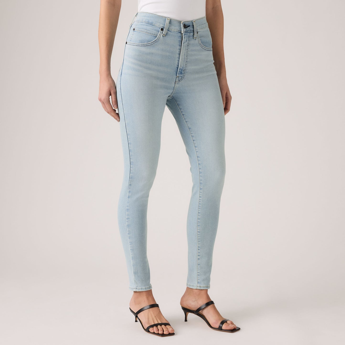 LEVI'S® WOMEN'S RETRO HIGH SKINNY JEANS - MED INDIGO - WORN IN