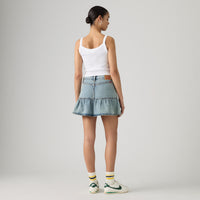 LEVI'S® WOMEN'S FLOUNCE MINI SKIRT - MED INDIGO - WORN IN