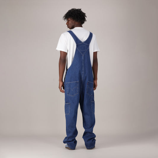 LEVI'S® MEN'S LOOSE OVERALLS - MED INDIGO - WORN IN
