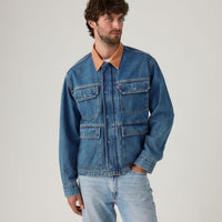 LEVI'S® MEN'S EAST PORT JACKET - MED INDIGO - WORN IN