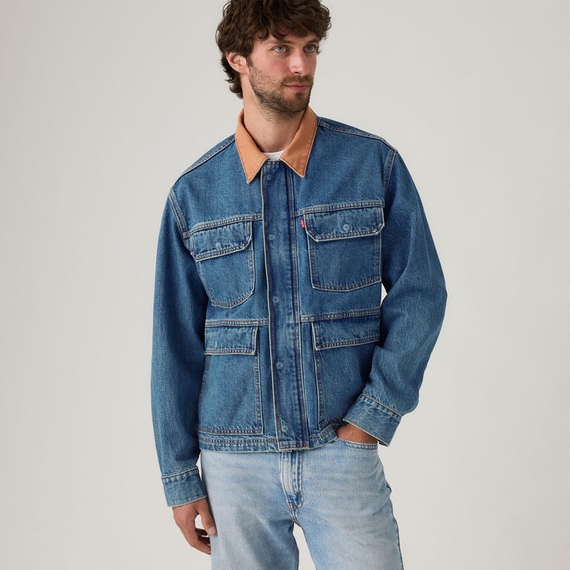 LEVI'S® MEN'S EAST PORT JACKET - MED INDIGO - WORN IN