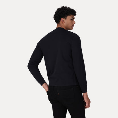 LEVI'S® MEN'S ORIGINAL HOUSEMARK LONG-SLEEVE T-SHIRT - BLACK