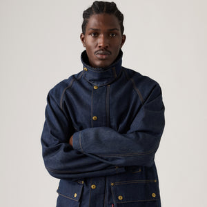 LEVI'S® X BARBOUR OVERSIZED BEDALE DENIM JACKET - DARK WASH