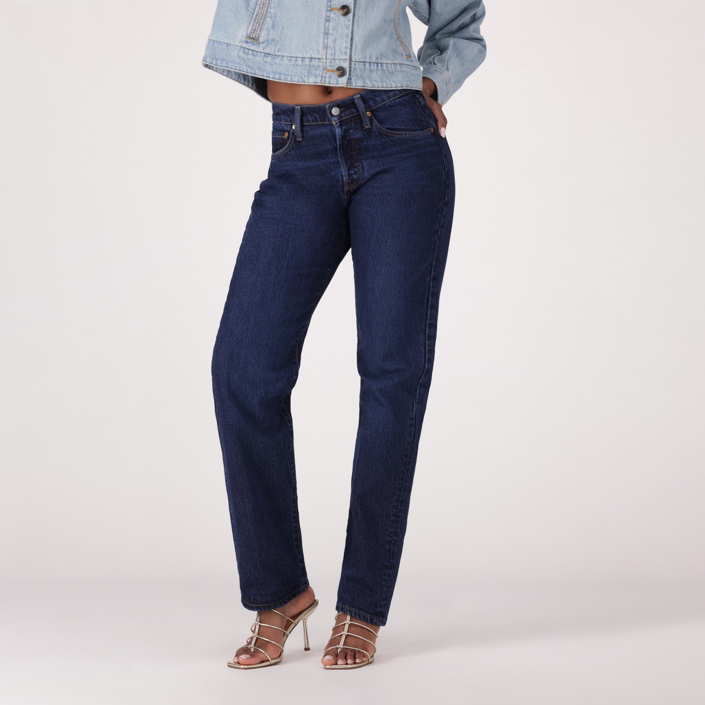LEVI'S® WOMEN'S 501® CURVE JEANS - MED INDIGO - WORN IN
