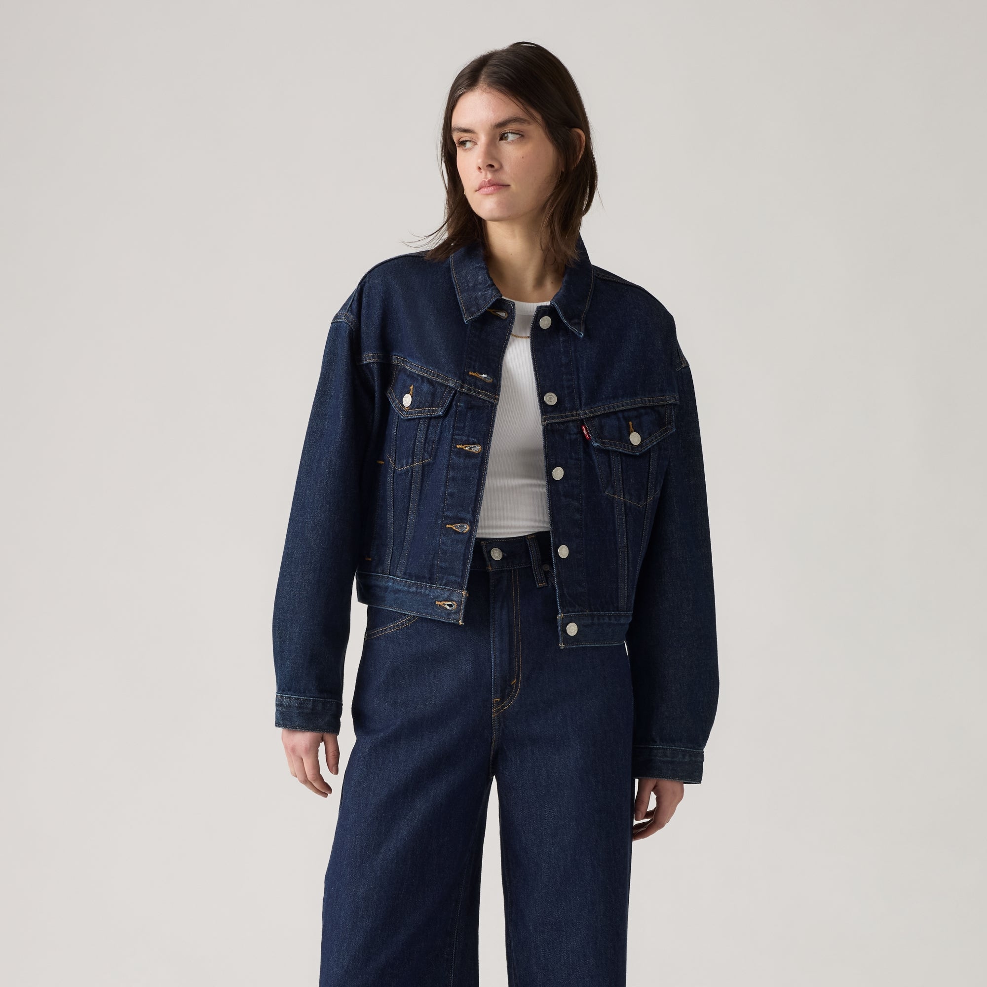 極上 90s Levi's 71507-XX Trucker Jacket 36 LEVI'S® WOMEN'S '90S TRUCKER JACKET - DARK INDIGO FLAT FINISH