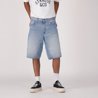 LEVI'S® MEN'S 478 BAGGY SHORTS - MED INDIGO - WORN IN