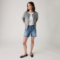 LEVI'S® WOMEN'S 501® ORIGINAL MID-THIGH SHORTS - MED INDIGO - WORN IN