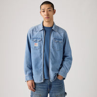 LEVI'S® X TOY STORY MEN'S WESTERN SHACKET - LIGHT INDIGO - WORN IN