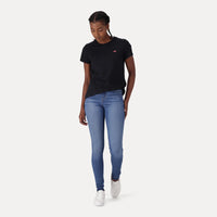 LEVI'S® WOMEN'S 720 HIGH-RISE SUPER SKINNY JEANS - MED INDIGO - WORN IN