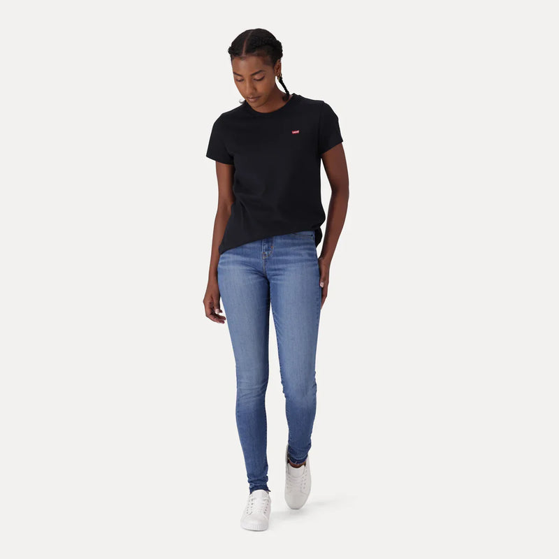 LEVI'S® WOMEN'S 720 HIGH-RISE SUPER SKINNY JEANS - MED INDIGO - WORN IN