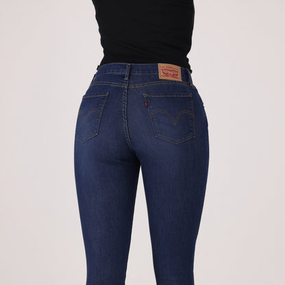 LEVI'S® WOMEN'S CURVY HIGH-RISE SUPER SKINNY - DARK INDIGO - WORN IN