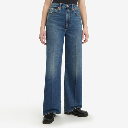 LEVI'S® WOMEN'S RIBCAGE WIDE LEG JEANS - DARK-INDIGO-WORN IN