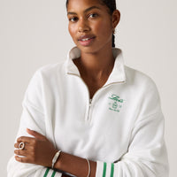 LEVI'S® WOMEN'S GRAPHIC EVERYDAY QUARTER ZIP SWEATSHIRT - WHITE
