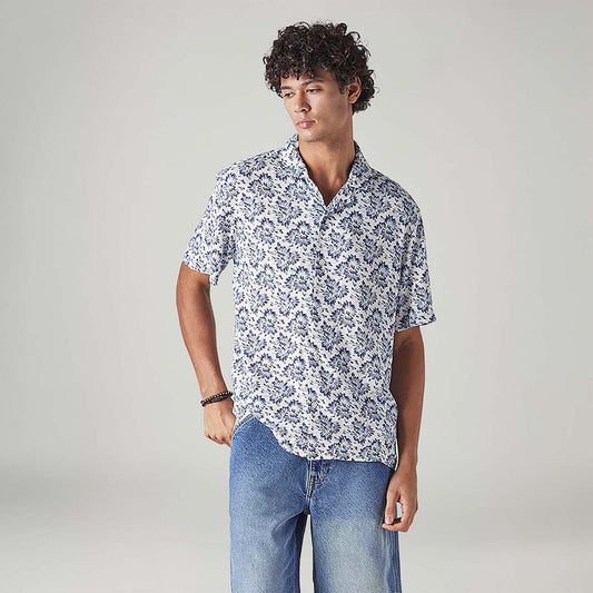 LEVI'S® MEN'S FLORAL RELAXED FIT RESORT COLLAR SHIRT - MULTI-COLOR