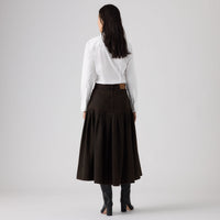 LEVI'S® WOMEN'S YOKED PLEATED SKIRT - BROWN
