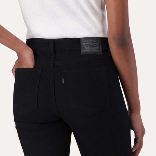 LEVIโSยฎ WOMEN'S 712 MID-RISE SLIM JEANS - BLACK