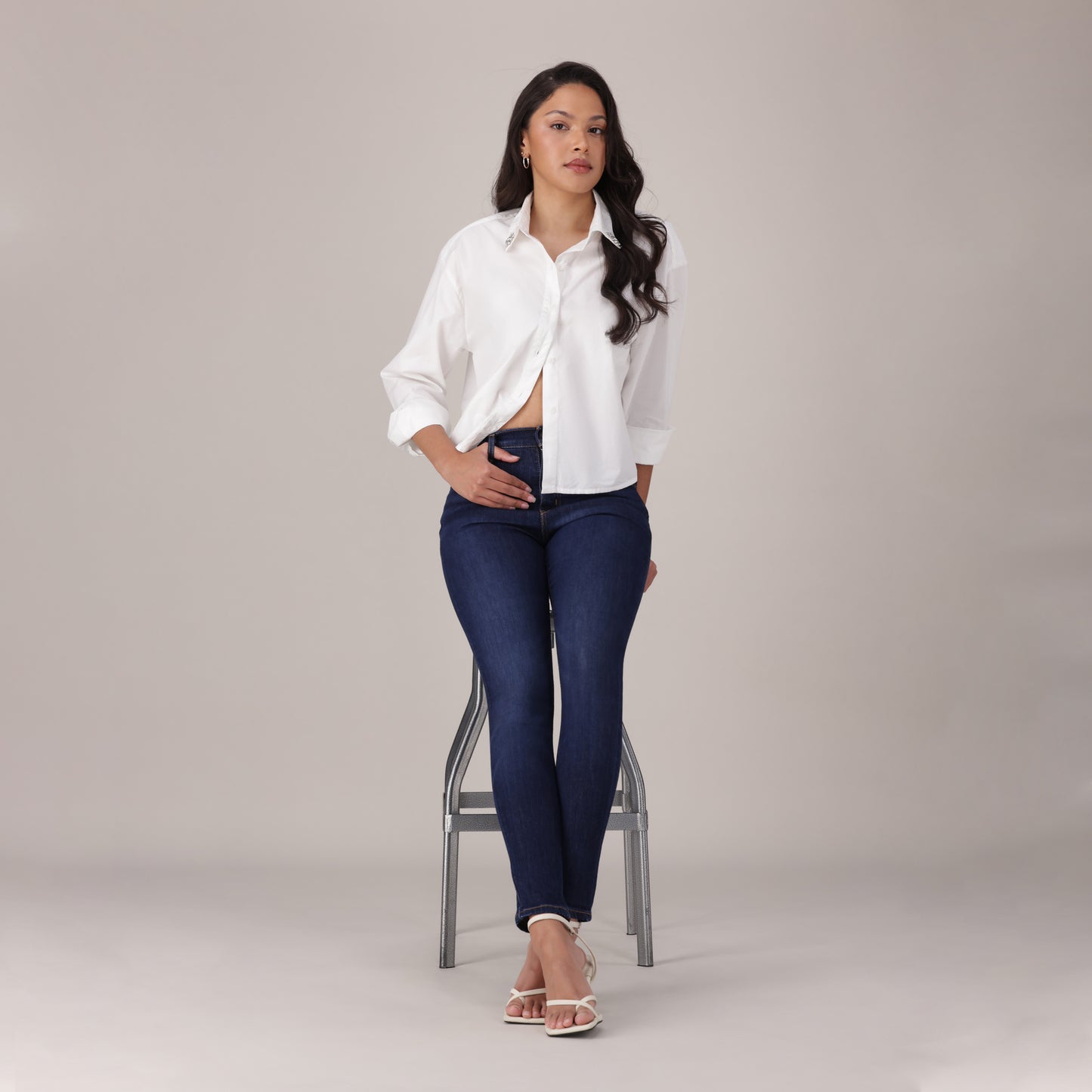 LEVI'S® WOMEN'S 720 HIGH-RISE SUPER SKINNY JEANS - DARK INDIGO - WORN IN