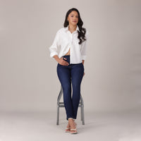 LEVI'S® WOMEN'S 720 HIGH-RISE SUPER SKINNY JEANS - DARK INDIGO - WORN IN