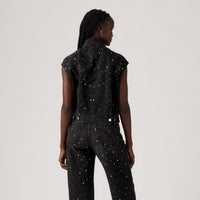 LEVI'S® WOMEN'S SHRUNKEN '90S TRUCKER VEST - BLACK