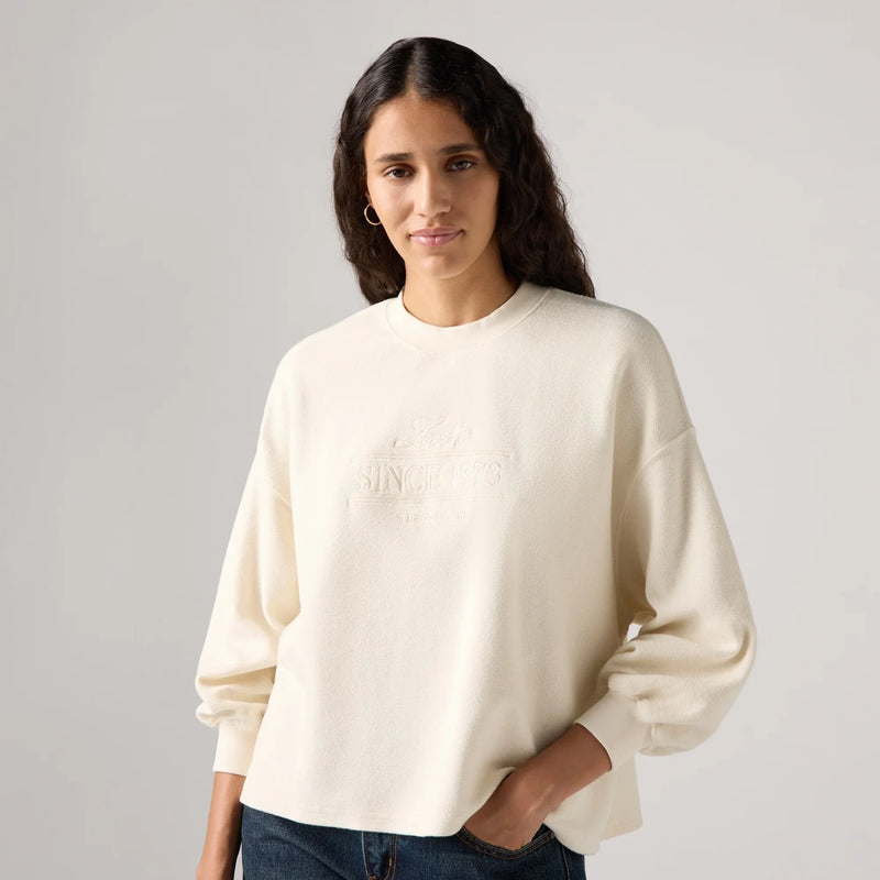 LEVI'S® WOMEN'S GRAPHIC LEO CREWNECK SWEATSHIRT - NEUTRAL