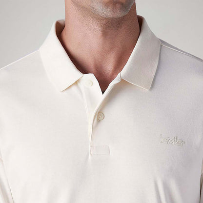 LEVI'S® MEN'S SOLID OFF WHITE INTERLOCK POLO T SHIRT - WHITE