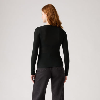 LEVI'S® WOMEN'S SHEER LONG-SLEEVE LAYERING TOP - MULTI COLOUR