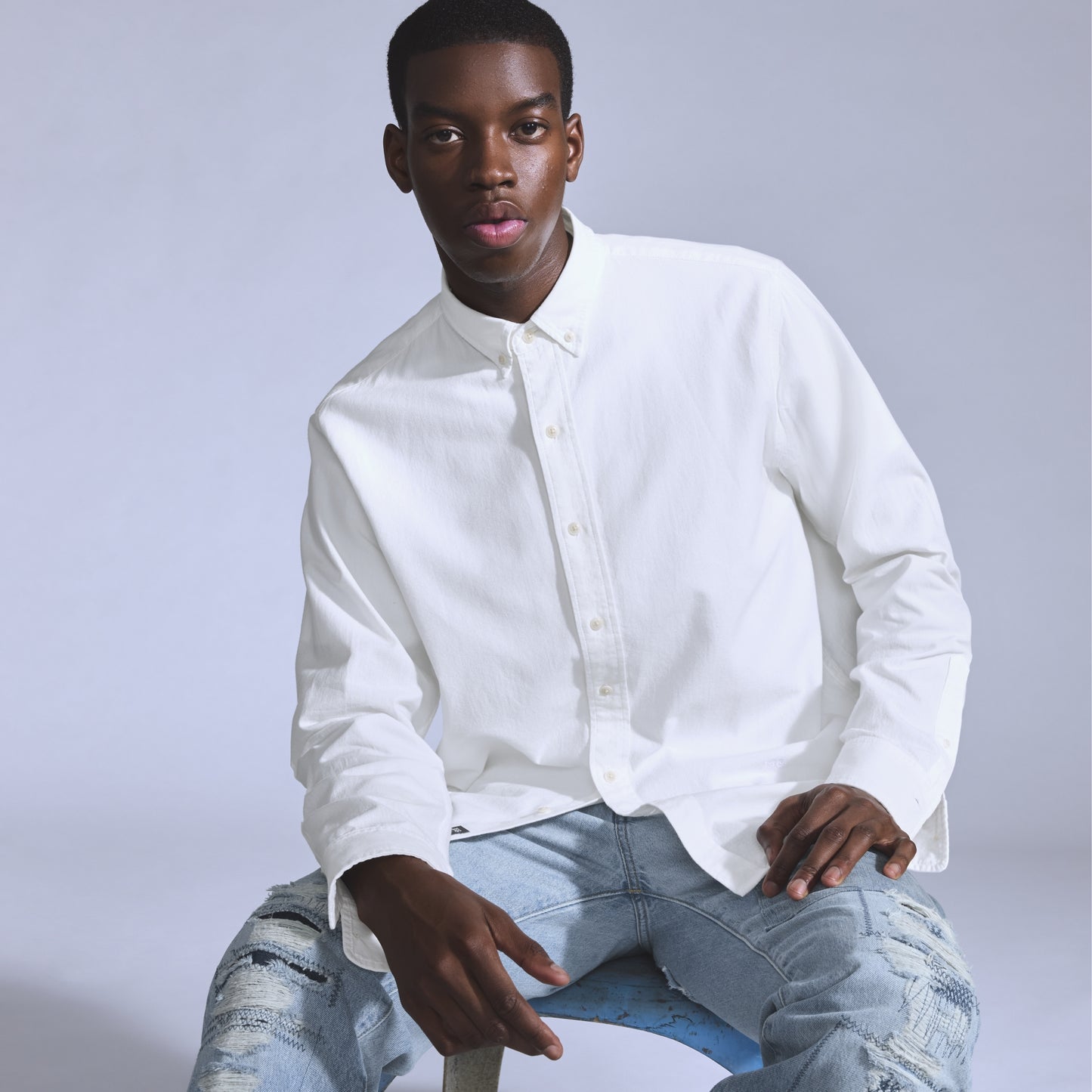 LEVI'S® BLUE TAB™ MEN'S RELAXED BUTTON-UP SHIRT - WHITE