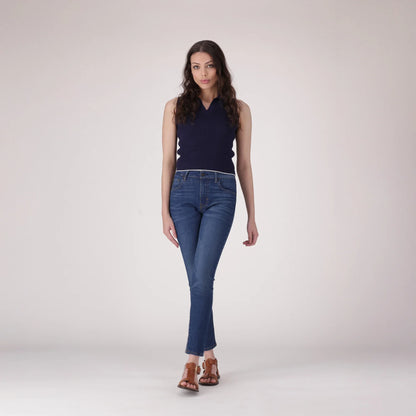 LEVI’S® WOMEN'S 721 HIGH-RISE SKINNY JEANS - MED INDIGO - WORN IN