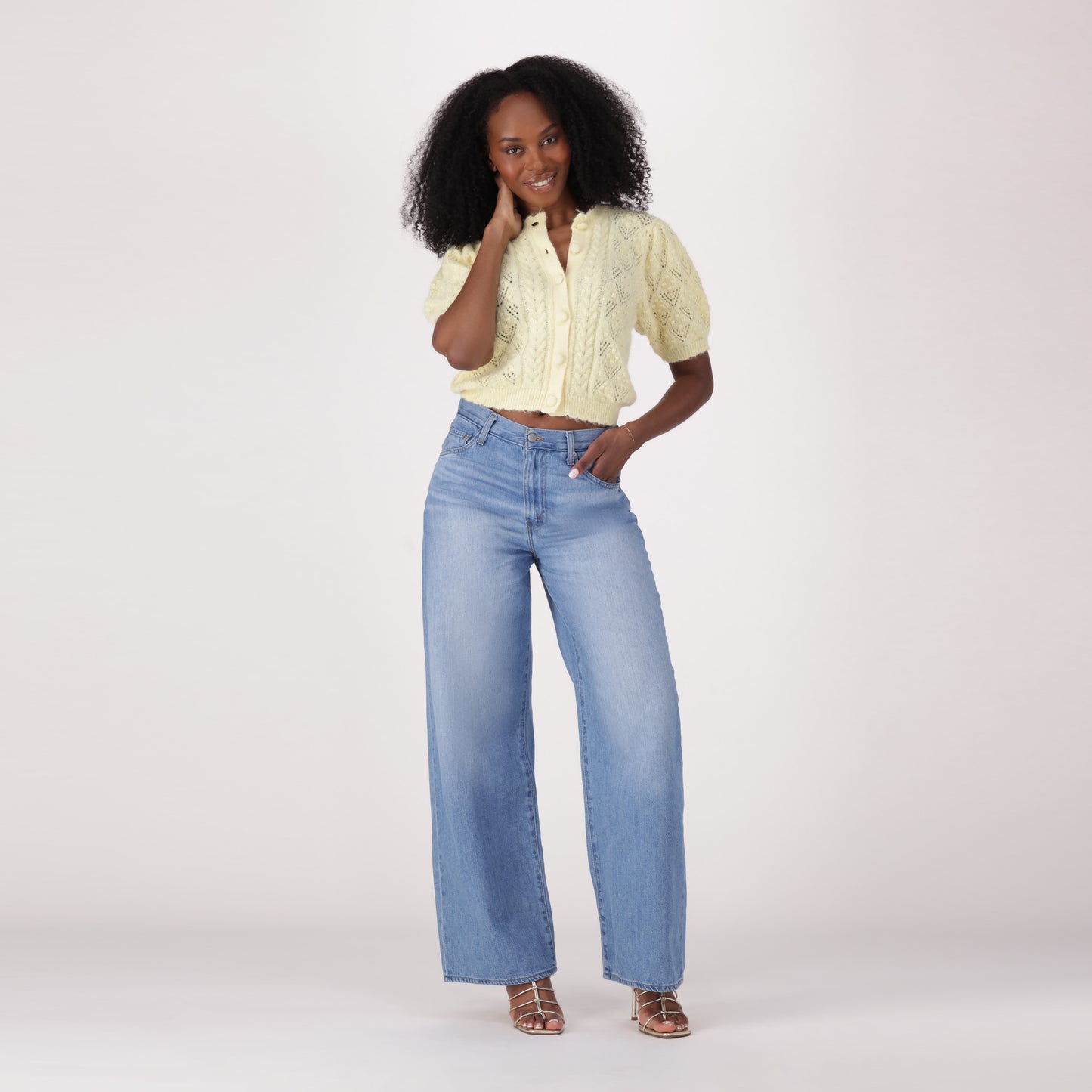 LEVI'S® WOMEN'S CINCH BAGGY JEANS - MED INDIGO - WORN IN