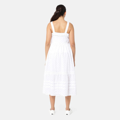 LEVI'S® WOMEN'S CICI MIDI DRESS - WHITE