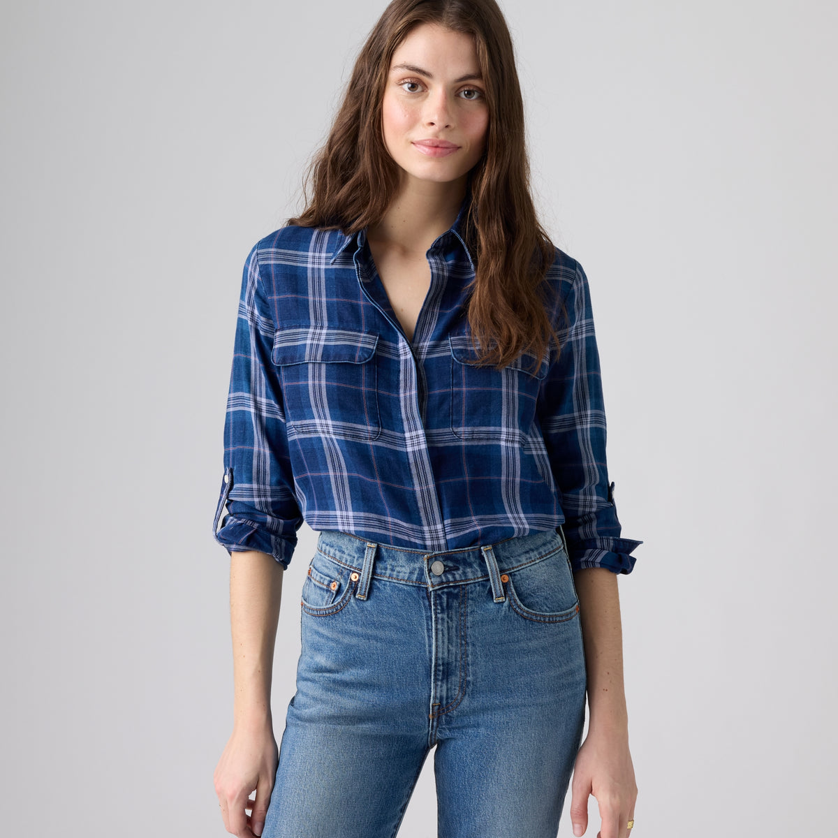 LEVI'S® WOMEN'S ELAINE UTILITY SHIRT - MULTI-COLOR