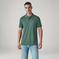 LEVI'S® MEN'S SOLID GREEN PIQUE POLO T-SHIRT - GREEN