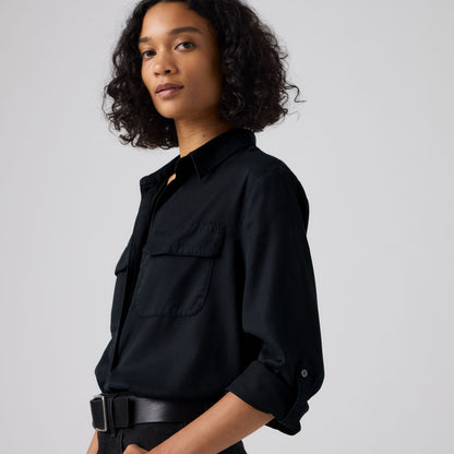 LEVI'S® WOMEN'S ELAINE UTILITY SHIRT - BLACK